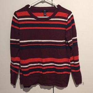 GAP Striped Side Slitted sweater